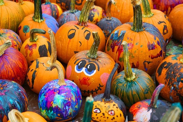 Galaxy and Cosmic Pumpkin Painting