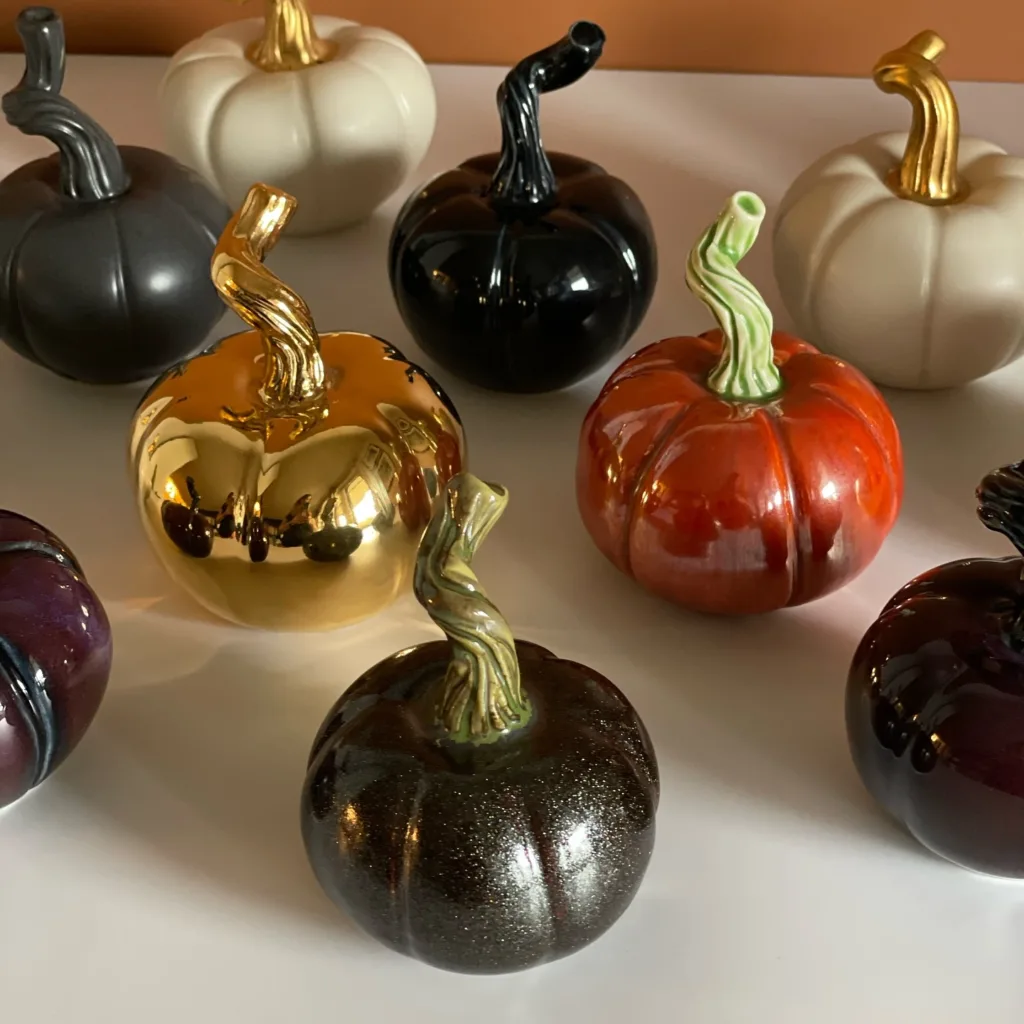 Metallic and Shiny Pumpkin Painting